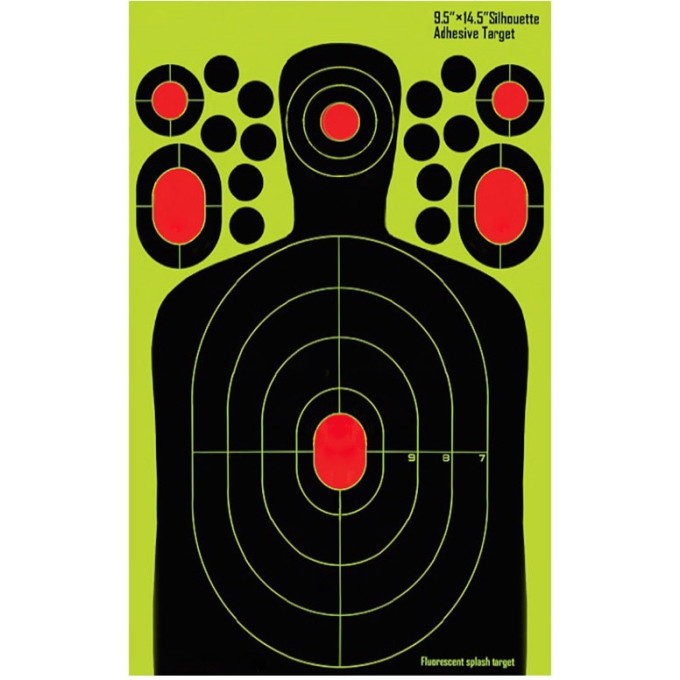 Мишень самоклеящаяся осыпающаяся STALKER, фигура, 24x37 см, 5 штук ST-TP-68-MAN-5X